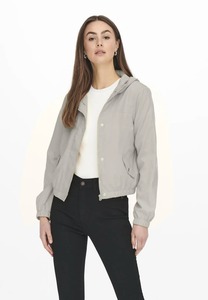 Chaqueta Bomber con Capucha y Cierre de Cremallera, Resistente al Viento, Tejido de Poliéster, para Otoño, Color Sólido, Corte Regular, Manga Larga - Product Image 2