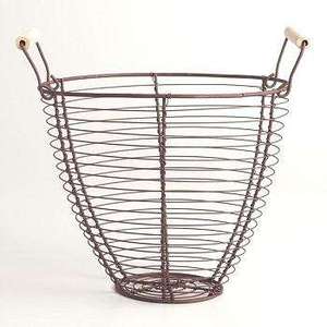 Metal <b>Baskets</b> with Wooden Handles Eco-Friendly <b>Storage</b> Organizer for Cabinets Pantry Closet Bedroom Kitchen - Product Image 5