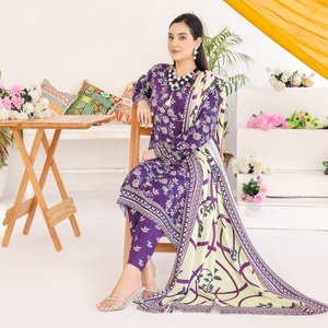 Trajes de mujer de tres piezas con bordado elegante pakistaní indio hermosa colección de tela de vestido VARSHA para niñas - Product Image 6