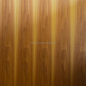 Panneau de contreplaqué décoratif en cèdre jaune teinté IRODORITAI, placage, revêtement uréthane, design japonais, motif rayé et à carreaux pour mur - Product Image 2