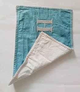 Housse de coussin carrée turquoise brodée à la main, écologique, 100% polyester, style luxueux perlé, fermeture éclair, décoration intérieure - Product Image 2