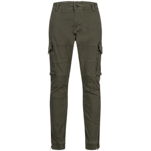 Pantalones Cargo Verde Oliva para Hombre, Material de Lona, Múltiples Bolsillos, Cintura Elástica, Estilo Casual, Ropa de Primavera - Product Image 5