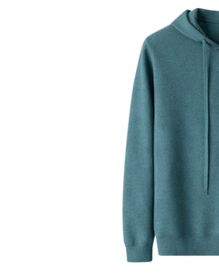 Sweat-shirt à capuche personnalisé pour homme, couleur turquoise, en molleton de coton, manches longues, décontracté, avec cordon de serrage, streetwear d'hiver - Product Image 3