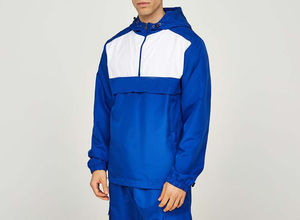 <b>Men</b> Casual Hooded Windbreaker <b>Jacket</b> Premium Lightweight Outdoor Soft Waterproof Front Logo Regular Fit Fashion Everyday - Product Image 3