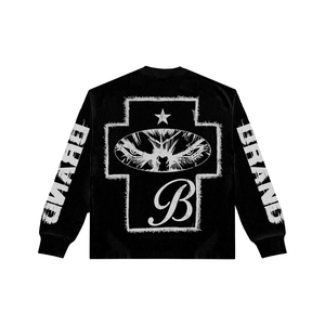 Vintage <b>Washed</b> Cropped Men's 100% Cotton Terry Fabric 280g Heavyweight Anti-Pilling Eco-Friendly Silk <b>Screen</b> Printed Sweatshirt - Product Image 3
