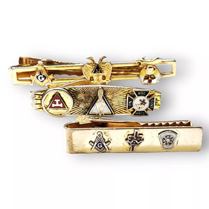 2026 Nuevo de Alta Calidad Regalia Masónica Vintage Pequeño Clip para Corbata Rito Escocés de 32 Grados Shriners Gemelos 3D y Clips para Corbata - Product Image 5