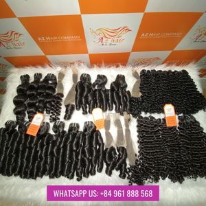 Venta caliente Trama del cabello Color natural Hinchable Trama rizada Extensiones de cabello Longitud 8 a 32 pulgadas Grueso Cabello saludable Final Trama cruda - Product Image 6