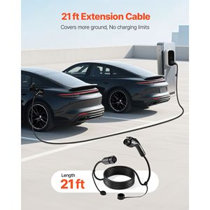 Nuovo Cavo di Prolunga per Caricabatterie EV da 48 Amp, 21 Piedi, Compatibile J1772, 120V 240V, Caricabatterie per Veicoli Elettrici SAE, Condizione: Nuovo - Product Image 3