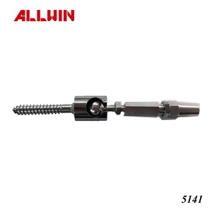 Easily Release Swageless Cable Railing Fittings Polished Stainless Steel Threaded Tensioner End <b>Quick</b> <b>Connector</b> - Product Image 4