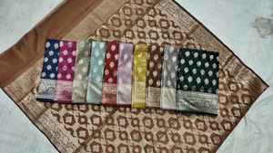 Costume en soie pure Banarasi 3 pièces jaal - Product Image 3