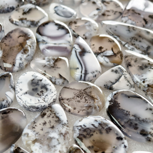 Lot de pierres précieuses d'agate dendritique à prix de gros - Cabochons naturels parfaits pour la création de bijoux 22x20x3mm 65x25x3mm - Moyenne - 31 carats - Product Image 6