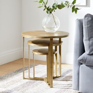 Elegant Iron Nesting <b>Table</b> <b>Set</b> For Home Decor Living Room Coffee <b>Side</b> <b>Table</b> With Durable Metal Frame - Product Image 6
