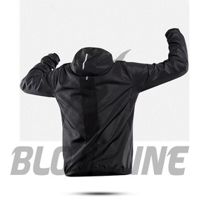 Veste coupe-vent noire à manches longues pour homme, vêtements d'extérieur pour l'automne, Bloodline - Product Image 3