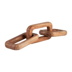 Sculpture artisanale indienne en bois, légère, sur le thème de l'amour, polie et peinte à la main, avec chaîne, décoration d'intérieur, cadeau de fêtes - Product Image 1