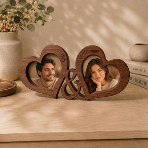 Wooden Rectangle Photo <b>Frame</b> Die Cutting <b>Printing</b> Custom Size Personalized Engraved Tabletop Display Handmade Elegant Design - Product Image 2
