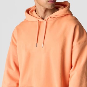 เสื้อฮู้ดซิปผู้ชายทรงโอเวอร์ไซส์ มีกระเป๋า สีเทาล้วน ผ้าเฟรนช์เทอร์รี่ 100% คอตตอน 500gsm ถักทอ ป้องกันการหดตัว เหมาะสำหรับใส่ในฤดูใบไม้ร่วง - Product Image 3