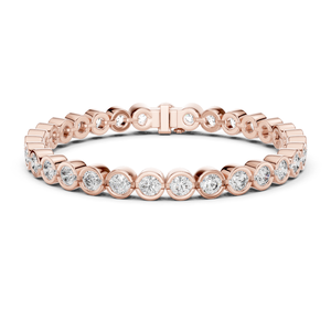 10K <b>Gold</b> Diamond Bracelet Round Cut 4mm 31 Stones Luxury Sparkle Party Wedding Elegant Fine Jewelry Gift for Women Wear - Product Image 1