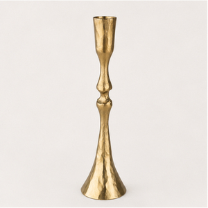 Antique Brass Taper Candle Holders Set of 3 Minimalist Gold Candlestick Stands for Wedding <b>Table</b> Centerpieces Living Room - Product Image 3