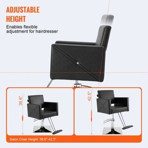Heavy Duty pompa idraulica sedia da barbiere per Hair Stylist 360 gradi girevole nero salone poggiapiedi bellezza Spa Shampoo Max - Product Image 3