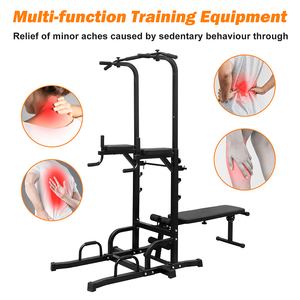 Heavy-Duty Multifunction Fitness Stand for <b>Strength</b> <b>Training</b> Power Tower Bench Pull Pole Sit Chair Aerobic <b>Training</b> Abdomen Arm - Product Image 4