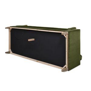 Divano Moderno Stile Fattoria Knox da 84 Pollici in Velluto Verde Oliva per Soggiorno - Product Image 4