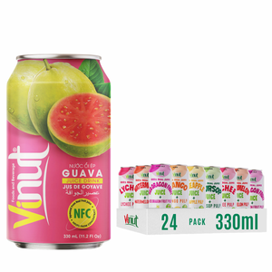 VINUT Factory Price 330ml Sugar-Free Guava Juice Refreshing <b>Beverage</b> with Free Sample Option Vietnam Private Label - Product Image 1