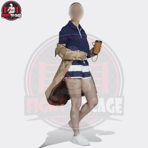 Nouveauté 2026 – Polo décontracté pour femme, couleur bleu foncé avec fermeture éclair contrastante, taille ajustable, qualité supérieure - Product Image 3