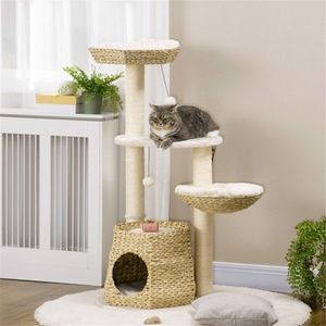 Albero Tiragraffi in Legno per il Divertimento di Tuo Amico Felino nel Gioco e nella Salita! - Product Image 5
