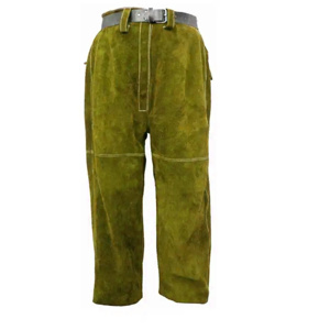 Cowhide <b>Split</b> Leather Welding Working <b>Trousers</b> Safety Leather Protective Pants Industrial Spark and Heat Resistant <b>Trouser</b> - Product Image 2