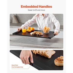 Planche à nouilles avec poignées intégrées, planche à découper en bois de pin pour brûleurs à gaz et électriques, accessoires pour réchauds de camping - Product Image 5