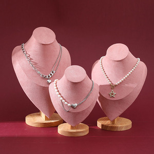 แท่นโชว์เครื่องประดับกำมะหยี่แบบหมุนได้ทันสมัยสำหรับโชว์สร้อยคอ - Product Image 4