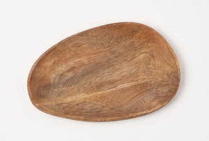 Plateau de service en bois biologique en forme de galet asymétrique, en bois de manguier naturel, vente en gros - Product Image 3