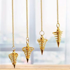 Péndulo Espiral Dorado, Herramienta de Reiki, Feng Shui y Vastu, Equilibrio de Chakras, Adivinación y Toma de Decisiones, Péndulo de Radiestesia - Product Image 3