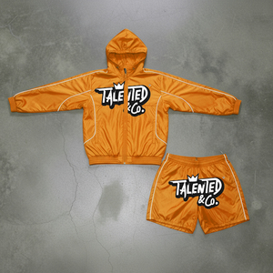 Men's Custom Button Zip-up Cotton Jacket Pants Set Two-Piece Windbreaker Short Acid Wash Printed Techniques Sweatsuit <b>Tracksuit</b> - Product Image 3