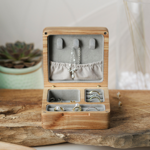 Boîte à alliances en bois blanc, boîte à bagues de mariage, boîte de demande en mariage, boîte à alliances d'anniversaire en bois - Product Image 2