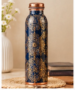 Modern Luxury Cream Marble Pattern Copper <b>Water</b> <b>Bottle</b> with Copper Lid <b>Daily</b> Use Drinkware - Product Image 5