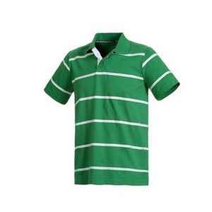 เสื้อโปโลสีดำและสีเขียวสำหรับผู้ชาย ปักโลโก้ เสื้อยืดคอตตอนผู้ชาย เสื้อโปโลชาย ขาย - Product Image 1