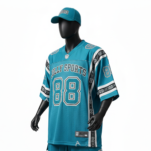 Camiseta de fútbol para hombre, poliéster, malla transpirable, paneles laterales que absorben la humedad, impresión de logotipo personalizado, 100% algodón, corte holgado, estampada. - Product Image 4