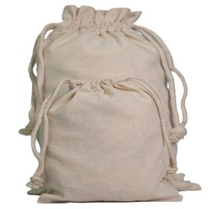 Bolsa de Algodón Muselina 100% Orgánica Ecológica Personalizada, Bolsa Pequeña de Tela Calicó Blanca con Cordón, Bolsa Promocional con Logotipo Impreso - Product Image 6