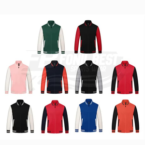 เสื้อแจ็คเก็ตวาร์ซิตี้ชาย สีเขียวขาว คอตั้ง ซิปหน้า สไตล์ลำลอง สำหรับฤดูหนาว ผลิตจากผ้าขนสัตว์/วิสโคส เป็นมิตรต่อสิ่งแวดล้อม ระบายอากาศได้ดี - Product Image 5