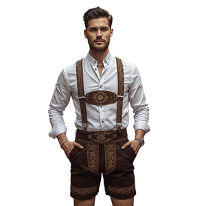 Pantalones Cortos de Gamuza Vacuna Genuina para Hombre, Estilo Urbano, Ecológicos, Transpirables, Cintura Elástica, Corte Medio, Bolsillos Personalizados, Diseño Liso, OEM - Product Image 3