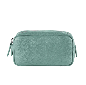 Leather Toiletry Bag Cosmetic <b>Case</b> Small Zipper Closure Portable <b>Makeup</b> Bag Simple Style Beige Color Toiletry Bag Travel - Product Image 4