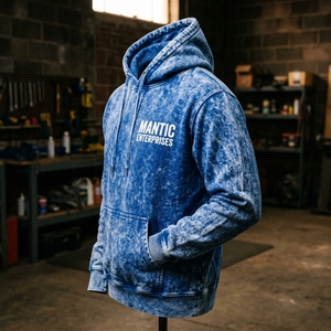 Sweats à capuche délavés à l'acide à séchage rapide et respirants, personnalisables, en mélange de coton de haute qualité pour hommes - Product Image 4