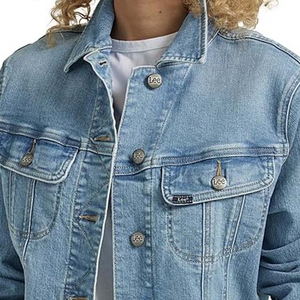 Veste en jean pour femme, coupe ample, délavée style vintage, style décontracté et tendance, streetwear, vente en gros - Product Image 3