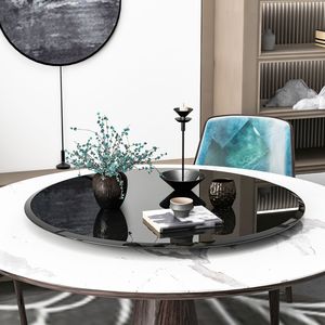 Piano del Tavolo in Vetro Temperato Rotondo da 36 Pollici, Vetro Nero Spesso 1/2 Pollice con Bordo Smussato e Lucidato - Product Image 2
