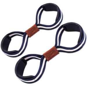 Sangles de musculation réglables en néoprène légères avec logo personnalisé unisexe pour la musculation en salle de sport, double boucle - Product Image 4