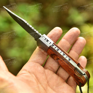 Cuchillo Plegable de Acero de Damasco de Alta Calidad con Cobre, Cuchillo de Bolsillo para Camping, Supervivencia y Uso Diario - Product Image 6