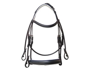 Ensemble de bridonnettes en cuir professionnel pour chevaux, rembourré et réglable, pour l'équitation - Product Image 1