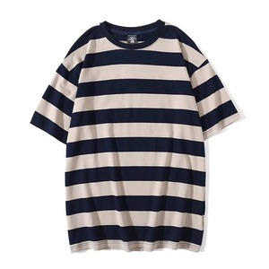 T-shirt d'été décontracté pour homme à manches courtes, coupe ample, en tricot 100 % coton, imprimé sérigraphié - Product Image 3