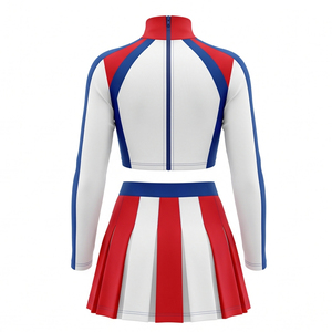 Conjuntos de Uniformes de Porristas con Brillo Metálico, Ropa de Actuación con Brillo Elegante, Colores Personalizados para Equipos, Spandex/Poliéster con Transferencia Térmica Frontal - Product Image 2
